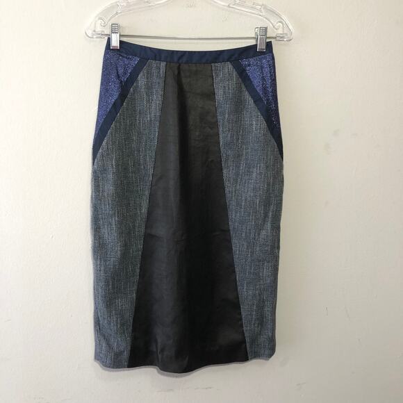 NWT TiA CiBaNi Patchwork Pencil Skirt MSRP $870 - Picture 3 of 6